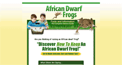 Desktop Screenshot of africandwarffrogscare.com