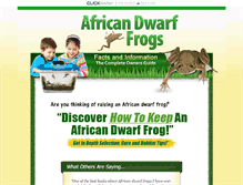 Tablet Screenshot of africandwarffrogscare.com